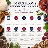 Op maat gemaakte formule paddenstoel nootropische gummies met Bacopa Monnieri & P-5-P vitamine B6 dagelijkse concentratie wellness gummy OEM