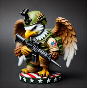 American Eagle <strong>Soldier</strong> Ornaments Handmade Resin Crafts Eco-Friendly Toys Independence Day Eagle Sauce Design for Christmas Other - Product Image 3