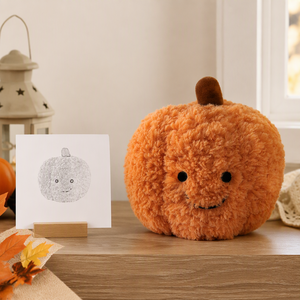 Peluche a Forma <span class=keywords><strong>di</strong></span> Zucca Sorridente, Cuscino Super Morbido Imbottito con Cotone PP, Regalo Antistress, Giocattolo Imbottito a Forma <span class=keywords><strong>di</strong></span> <span class=keywords><strong>Cibo</strong></span> - Product Image 1