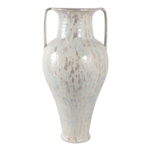 Grande Vaso Anfora in Ceramica con Manici, Classico Smalto Bianco per Soggiorno, Arredamento Casa, Camera da Letto, Esposizione in Cucina - Product Image 4