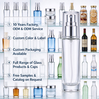 Botol Semprot Parfum Kosong 80ml Berkualitas Tinggi dengan Logo Kustom, Kotak Kemasan, Botol Semprot Parfum Kaca Persegi dengan Tutup Logam