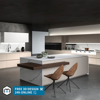 Ensembles de cuisines modulaires de luxe modernes personnalisés George Group avec marbre et robinet en résine stratifiée de qualité E0, très demandés