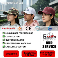 Hoge kwaliteit performance baseball pet waterdicht 5 panel custom lederen patch logo lasergesneden geperforeerd mesh trucker golf pet