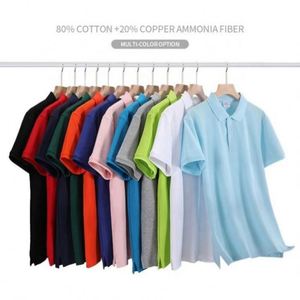 2023 New Arrival Best Quality Solid Knitted Combed Cotton Men for Shirts Short Sleeve with Custom Logo - Product Image 2
