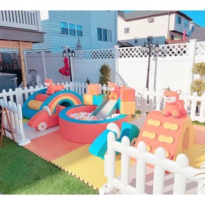 Location d'événement de fête commerciale anniversaire louable Kiddie blanc vert Pastel <span class=keywords><strong>Beige</strong></span> équipement de terrain de jeu Soft Play Pit Ball Pit - Product Image 4