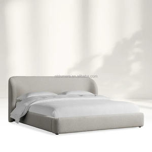 <span class=keywords><strong>Cama</strong></span> Moderna y Acogedora con Estructura de Acero Tapizada y Suave, Diseño Elegante y Contemporáneo - Product Image 1