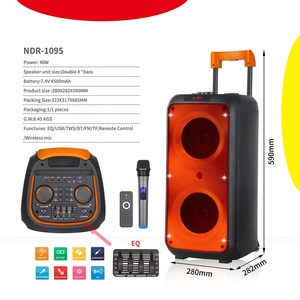Altavoz dual de 8 pulgadas de gran potencia de fábrica, altavoz <span class=keywords><strong>boombox</strong></span> parlantes, carro BT, luces de fuego - Product Image 5