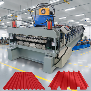 เครื่องขึ้นรูปม้วนแบบสองชั้น IBR พร้อมคอลัมน์นำทางสี่ตัว สำหรับทำโปรไฟล์หลังคาและกระเบื้องผนัง - Product Image 1