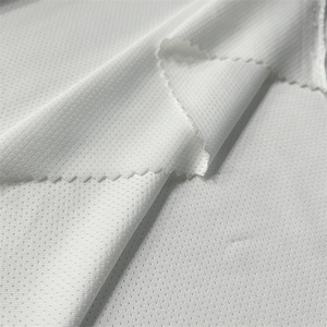 Knit Quick Dry Breathable 4 Way Stretch 90 Polyester 10 Spandex Cool T-shirt Eye <strong>Mesh</strong> <strong>Fabric</strong> For Sports Football - Product Image 2