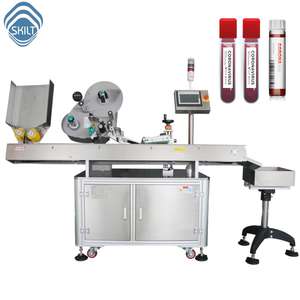 Machine d'étiquetage automatique électrique multi-matériaux pour <span class=keywords><strong>tubes</strong></span> <span class=keywords><strong>de</strong></span> prélèvement <span class=keywords><strong>sanguin</strong></span> et ampoules, avec contrôle PLC - Product Image 1