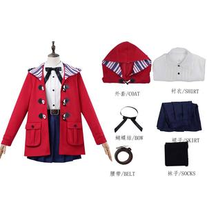 Disfraz de Halloween para Mujer, Cosplay de Anime <span class=keywords><strong>Nina</strong></span> Iseri, Chaqueta Roja, Vestido Exterior, Falda, Disfraz AOKG-168 - Product Image 5