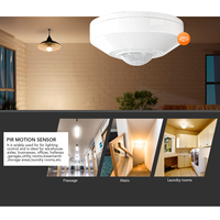 Interrupteur de détection de présence PIR monté au plafond 10A 360° °   Pour l'automatisation des hôtels et des maisons