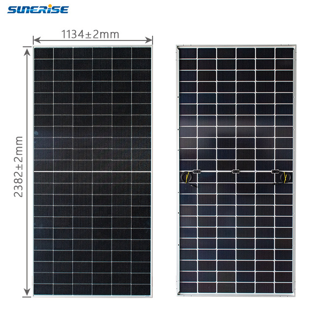 SUNERISE N-Type for Mono Bifacial Solar Photovoltaic Panels with DualGlass Aluminum Alloy Frame TUV CE CQC ISO
