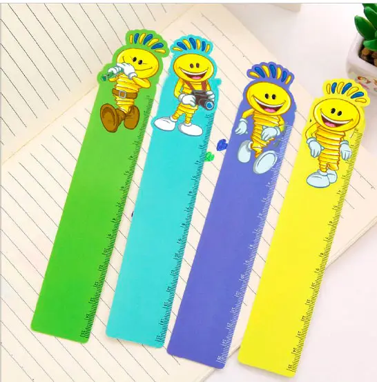 Regla flexible de pvc con impresión a todo color, diseño personalizado, 15cm ,20cm, 30cm, regla recta de plástico suave para regalo para estudiantes