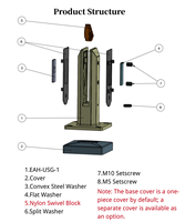 ALD Patent Nouveau Design Spigot en Acier Inoxydable Robuste et Stable pour Garde-corps en Verre Sans Cadre pour Plateforme d'Escalier