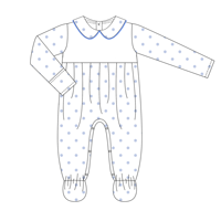 Tenue de rentrée à la maison pour bébé fille personnalisée avec monogramme, combinaison classique blanche à pois roses et ensemble chapeau assorti