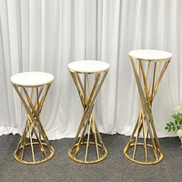 Table à gâteau dorée pour mariage, socle à gâteau doré, table de présentation de desserts pour fête, piédestal, décoration de mariage, table, support à fleurs