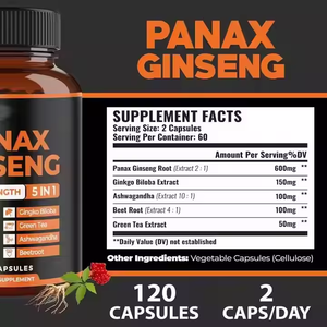 OEM Panax Ginseng chiết xuất nhân sâm viên nang-Panax Ginseng + Ashwagandha + củ cải đường + chiết xuất trà xanh, - Product Image 6
