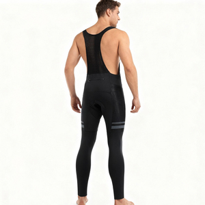 Pantalons de cyclisme thermiques en polaire pour <span class=keywords><strong>homme</strong></span> WOSAWE, avec rembourrage en gel 5D, haute élasticité, collants de vélo chauds - Product Image 5