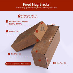 Cao alumina chịu lửa đất sét vòm gạch chịu nhiệt khối lửa cho gỗ Lò nướng bánh pizza và Lò sưởi cấu trúc - Product Image 3