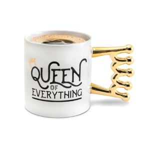 The Queen of everything ถ้วยกาแฟเซรามิคพร้อมหูหิ้วมงกุฎทองของขวัญที่ดีสำหรับคนรักกาแฟ20ออนซ์ - Product Image 1