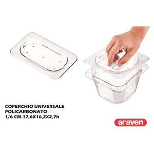 Coperchio Universale per Attrezzature da Cucina Commerciale TRN PC GN 1/6 - Product Image 1