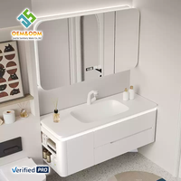 2025 OEM Juerte Hotel Double évier vanité maquillage ensemble Table bureau armoire panneau miroir évier robinet pour salle de bain et salle à manger-Rock