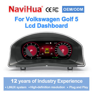 Pantalla LCD para Automóvil Navihua para <span class=keywords><strong>VW</strong></span> Golf 5 2004-2009, Velocímetro Digital, Sistema Linux, CarPlay, Pantalla Automática - Product Image 1