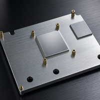 Heatsink Sirip Zipper Kepadatan Tinggi, Pencetakan CNC, Aluminium 6063, Plat Dasar Tembaga C1100 untuk Server CPU GPU Power Inverter