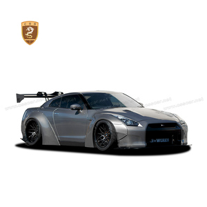 ชุดแต่งไวด์บอดี้สไตล์ LB.3 สำหรับนิสสัน GTR R35 อัพเกรด คาร์บอนไฟเบอร์ กันชนหน้า สปอยเลอร์หลัง สเกิร์ตข้าง บังโคลน ชุดแต่งแอโร - Product Image 4