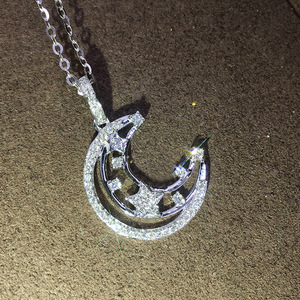 Collana con Ciondolo Luna e Stella per Donne, Stile Giapponese e Coreano, Catena per Clavicola, Gioielli alla Moda - Product Image 2
