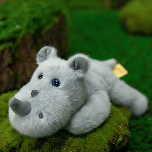 Fabrika doğrudan toptan peluş rinoceros oyuncak PP dolum yumuşak oyuncaklar yüksek kalite mükemmel Unisex tatil hediye doğum günü hediyesi - Product Image 4