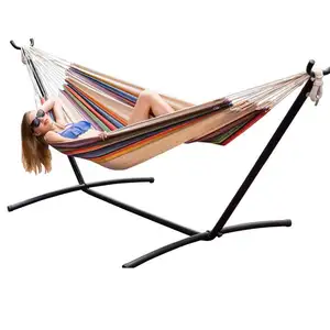 brazil wholesale Best Sell High Quality With Custom Logo And Double Size large Hammock with stand