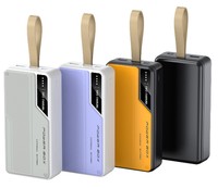 Batterie externe mobile 10000 mAh avec double câble intégré, alimentation instantanée, homologuée pour le transport aérien, marque personnalisée, vente en gros