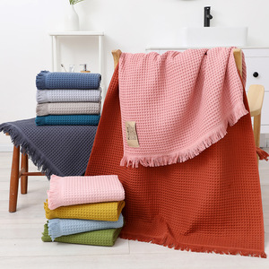 Telo da bagno in cotone plus morbido multicolore con nappe scialle Waffle adulto 90*180 a <span class=keywords><strong>nido</strong></span> <span class=keywords><strong>d</strong></span>'<span class=keywords><strong>ape</strong></span> telo mare - Product Image 3