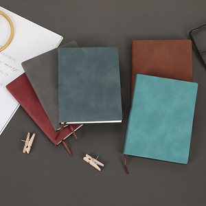 Business Office Notebook <b>A5</b> A6 Imitation Leather <b>Notepad</b> Solid Color Customizable Journal Notebook Wholesale - Product Image 3