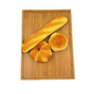 Bandeja de almacenamiento de bambú rectangular reutilizable para refrigerios, bolsas de café, uso doméstico, sala de estar, comedor - Product Image 1