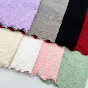 Tissu en dentelle Unique, motif 100% coton hydrotropique rose pâle, broderie de plantes, tissu de Guipure florale pour robe/