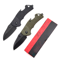 Couteau pliant multifonctionnel de poche EDC de haute qualité avec manche en plastique et lame en acier 5CR pour le camping, la pêche et les activités de plein air