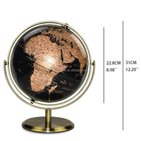Globe de décoration de bureau en gros, globe terrestre en alliage pour l'enseignement, décoration de table, globe terrestre de décoration de bureau