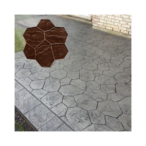 Molde de poliuretano entrelazado con textura de losa hexagonal para estampado de hormigón, para patio, pasillo o suelo de cemento - Product Image 2