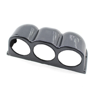 Soporte de Montaje Universal para Medidor de Automóvil de 3 Orificios y 6 cm, Base de Plástico con Textura de Carbono Negro Mate para el Tablero - Product Image 4