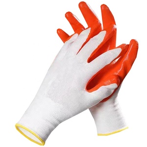 Guantes de Seguridad Naranjas Sin Costuras con Revestimiento Liso para Máxima Visibilidad, Resistentes a la Abrasión para Trabajos en Carreteras, Silvicultura y Caza - Product Image 3
