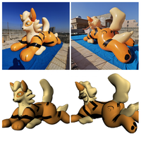 Poupée gonflable personnalisée BeiLe en forme d'animal de dessin animé, chien, avec sphère et grande poupée gonflable en PVC, fille sexy, 2,6 m, équipement publicitaire