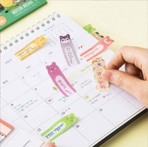 100 Hojas de Índices Adhesivos con Diseños Aleatorios de Animales Lindos, Marcadores de Páginas para Libros, Material de Papelería para Lectura, Planificador, Oficina y Escuela - Product Image 5