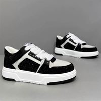 Nouvelles baskets décontractées pour hommes 2026, style luxe léger, ornées de strass étincelants et de cristaux, à lacets