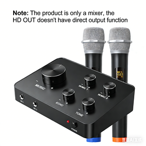 Sistema Microfono Wireless Professionale per Karaoke con Mixer e Ricevitore, Supporta Trasmissione Audio a 2.0 Canali, ECHO REVERB HD TV PC - Product Image 5