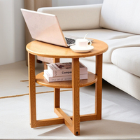 Table basse/de canapé double couche à bords arrondis |   Meubles de salon modernes et peu encombrants pour salons, chambres, salles à manger et bureaux