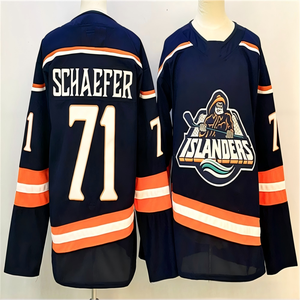 قميص هوكي الجليد المخصص لفريق نيويورك 2025 - مطرز باسم بارزال 13 / شافر 71 / هورفات 14، مصنوع من البوليستر 100٪ للبالغين من الجنسين - Product Image 2