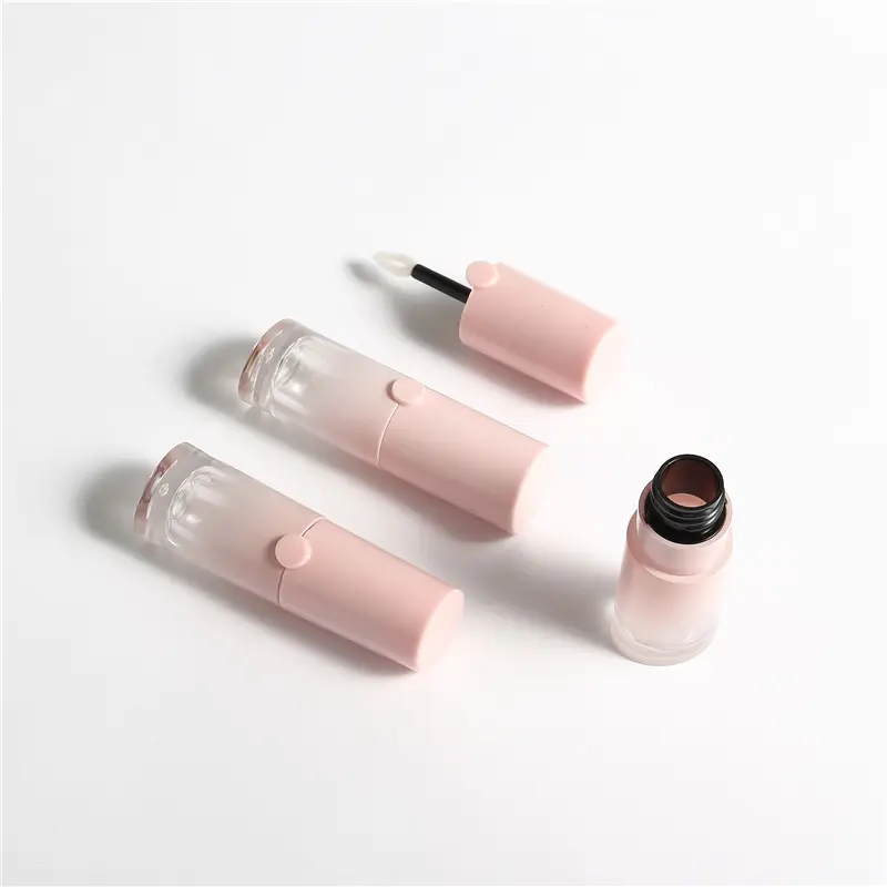 5ミリリットル8ミリリットル10ミリリットルRound Pink Top Lid Lip Gloss Container Lip Gloss Tube Pink Cap